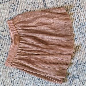 Francesca's Mi Ami | Rose Gold Glitter Skirt